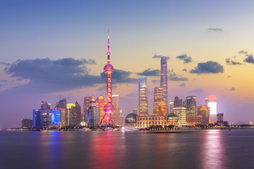 Obraz premium Shanghai city night view