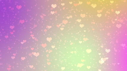 Valentine background with hearts, love valentine on pink, Colorful hart on pink background, gradient radial effect, Valentine's day, Hearts fly valentine background - obrazy, fototapety, plakaty