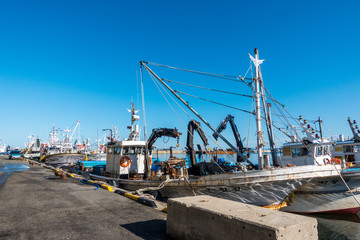 Fototapeta na wymiar Jumunjin Port, one of the main fishing ports on the east coast.