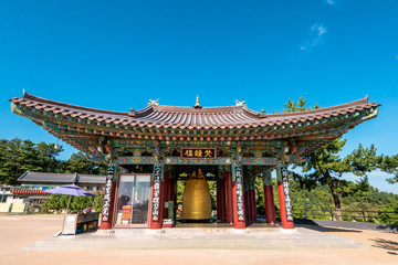 The golden bell of Hyuhyuam Hermitage in Yangyang.