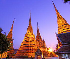 Fototapeta premium Wat Pho, Temple of the Reclining Buddha, Bangkok, Thailand.