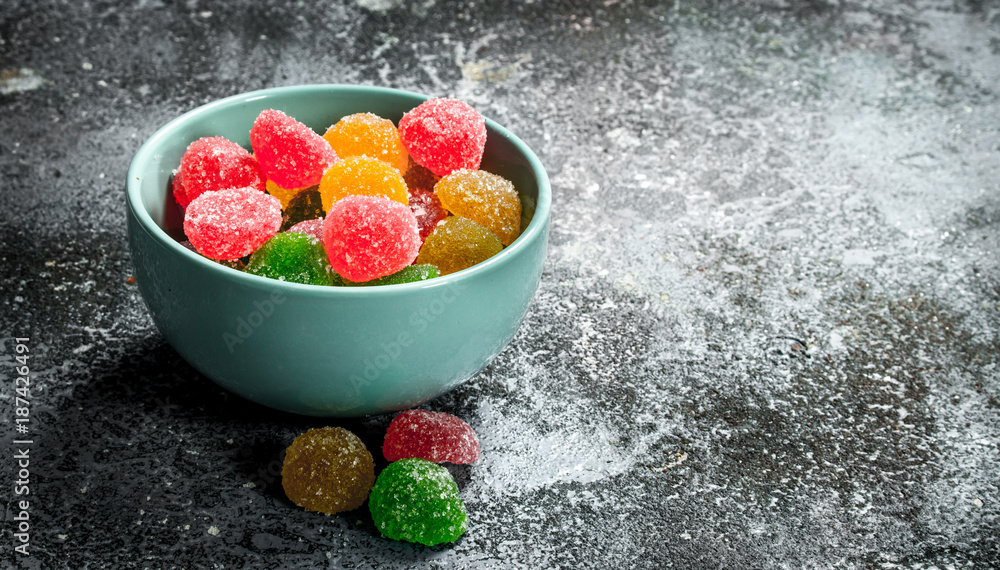 Sticker Sweet jelly in a bowl.