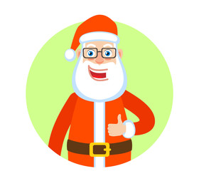Santa Claus showing thumb up