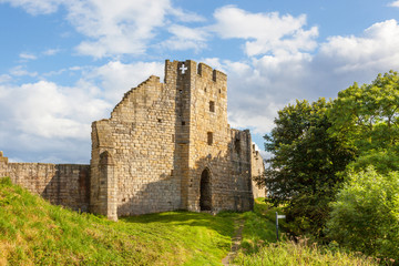 Fototapeta na wymiar Warkworth Castle in Northumberland