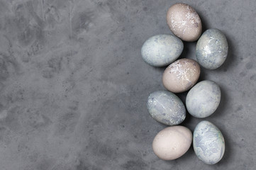 Natural dyed grey Easter eggs