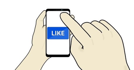 Play phone in action buttons Like minimal style - Powered by Adobe
