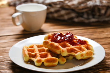 Good morning american breakfast waffle