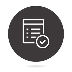 Checklist line vector icon.