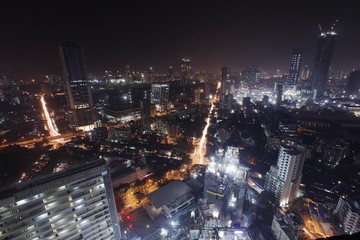 Obraz na płótnie Canvas Aerial of view of Elphinstone, Mumbai, India