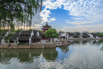 Fototapeta premium Jiangnan Water Village Suzhou Ancient Town Street