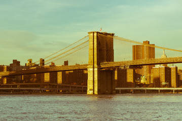Brooklyn bridge in New york city America
