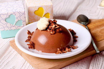 chocolate peanut jelly with nuts