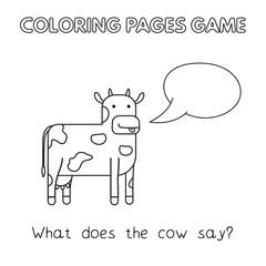 Cartoon Cow Coloring Book