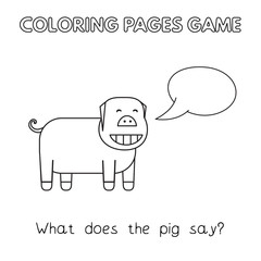 Cartoon Pig Coloring Book