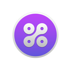 Cryptocurrency color icon (Radium)