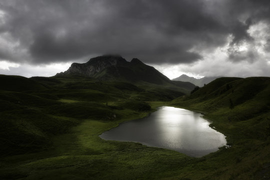 The Lake Zollner in the Karnischen Alps, Southern Carinthia, Austria, Europe
