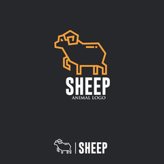 SHEEP LOGO. Linear Animal Icon