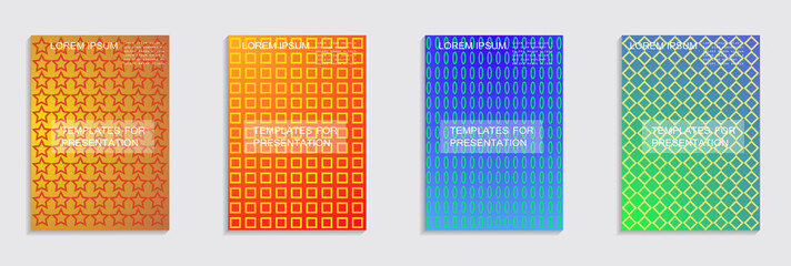 Minimal covers design. Cool halftone gradients.