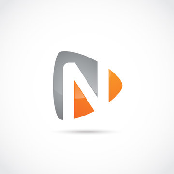 Abstract Letter N Logo Design. Vector Illustrator Eps.10