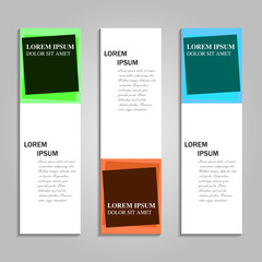 Vector abstract design banner template.