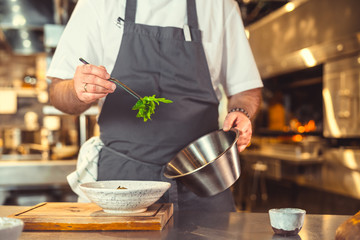 Working chef indoors