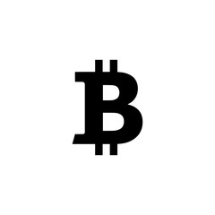 Bitcoin sign vector icon for internet money