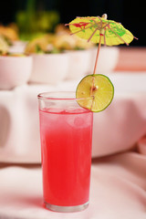 Pink lemmonade glass