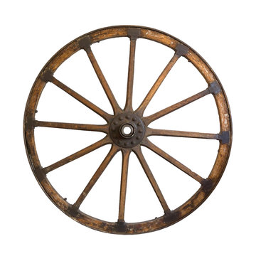 Old wheel isolated