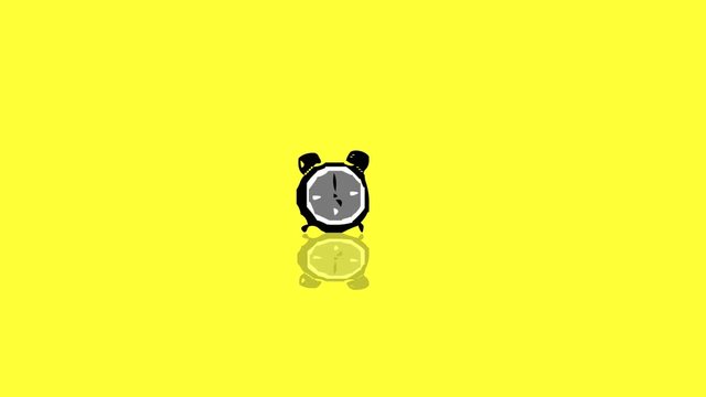 Retro alarm clock ringing (seamless loop animation) 