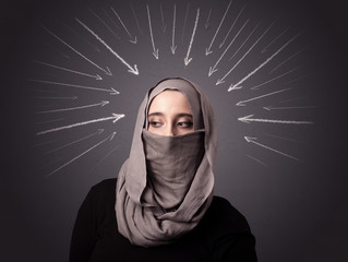 Muslim woman wearing niqab