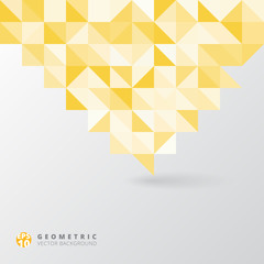 Abstract gray triangle and square in yellow and white color pattern, Vector illustration