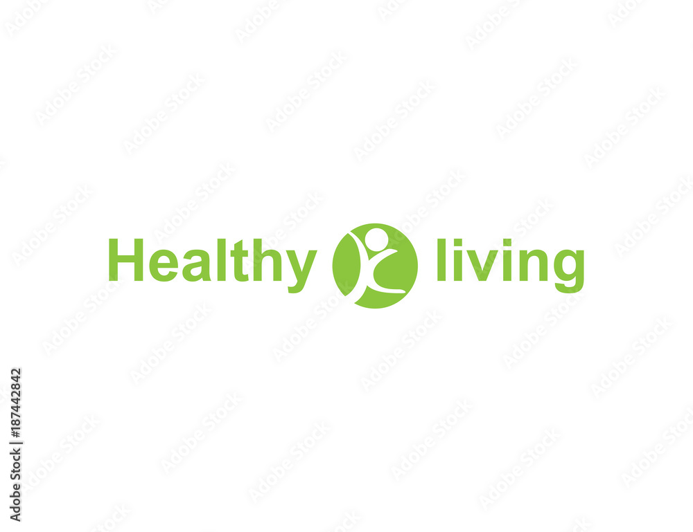 Sticker healthy life logo design