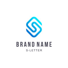 Fototapeta premium Vector logo design for business. Letter S sign