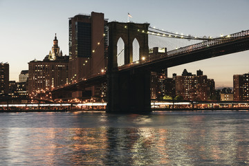 Fototapeta na wymiar Brooklyn bridge of New York.