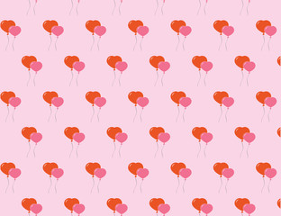 Fototapeta na wymiar pink seamless color heart pattern