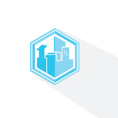 Obraz premium the hexagon metropolis logo