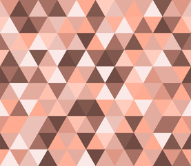 Beige triangular seamless pattern. Geometric vector background. Polygonal mosaic decorative backdrop. Easy to edit design template.