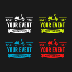 Scooter Event Vector Template Design