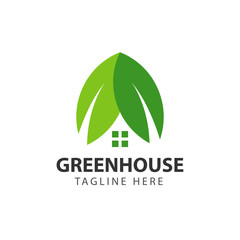 Green House Vector Template Design