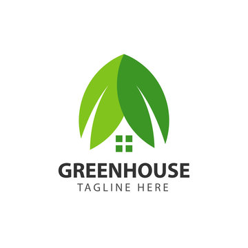 Green House Vector Template Design
