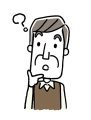 シニア男性：疑問
