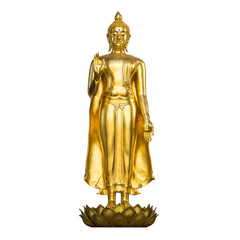 Buddha statue isolated on white background,with clipping path