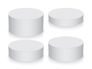 round box  mock up  template