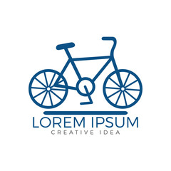 Fototapeta na wymiar Bicycle Logo Design. Cycle Sport Identity.