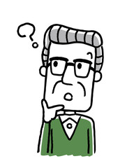 シニア男性：疑問
