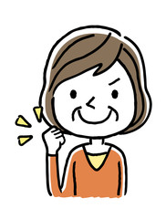 シニア女性：やる気
