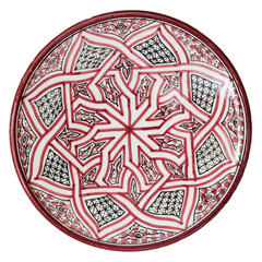 Handpainted ceramic plates, Turkish tile plate - isolated
