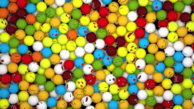 animation falling emoji ball.