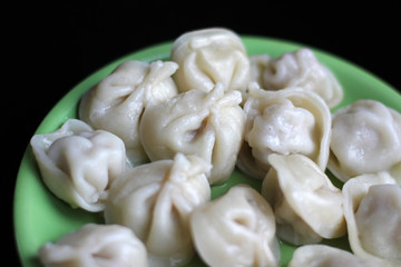 Pelmeni in a plate