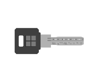 Key. Isolated on white background. Vector illustration. Flat style.